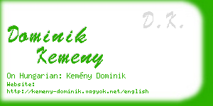 dominik kemeny business card